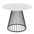 LumiSource Canary MDF Dining Table Black Meal/White