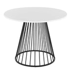 LumiSource Canary MDF Dining Table Black Meal/White