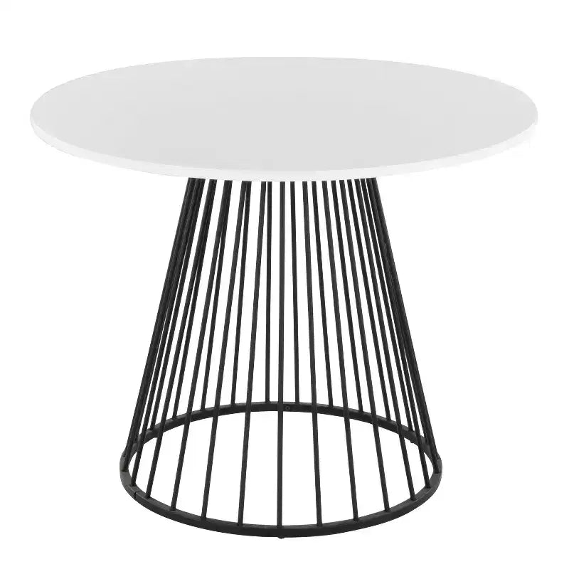 LumiSource Canary MDF Dining Table Black Meal/White