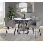 Dining Table Black Meal/White