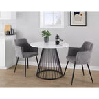 Dining Table Black Meal/White