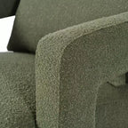 30.3W Wooden Upholstered Accent Chair Armchair with Sleek Right-Angle Armrests 4S