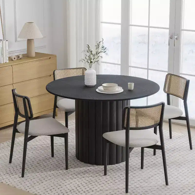 Modern Round Dining Table Wood Kitchen Table