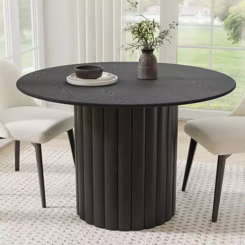 Modern Round Dining Table Wood Kitchen Table