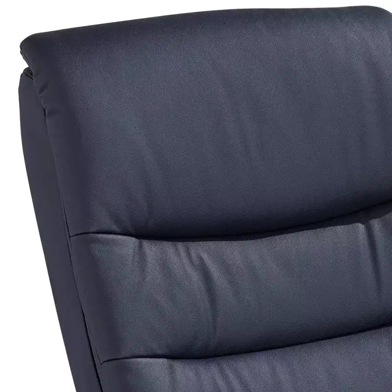 Midnight Blue Faux Leather Adjustable Swivel Recliner