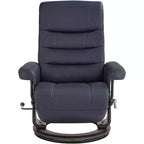 Midnight Blue Faux Leather Adjustable Swivel Recliner
